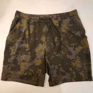 Lululemon City Sweat Short 9" Mens XL Orbital Tie Dye Olive Drawstring - Picture 1 of 5