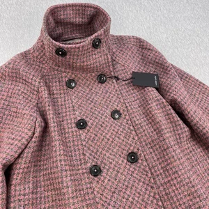 Giacca donna Walker Slater collo imbuto Arran 10 rosa Harris tweed lana NUOVO - Foto 1 di 21