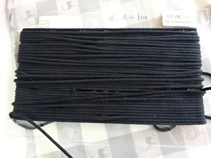 10 m Baumwollkordel - schwarz -  D= 3 mm - 100 % Baumwolle von  Union Knopf - Bild 1 von 1
