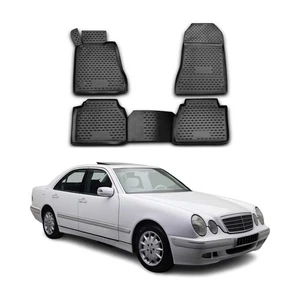 OMAC Floor Mats Liner for Mercedes E Class W210 Sedan 1996-2002 TPE Black 4x - Picture 1 of 12