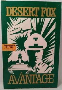 VTG AVANTAGE Desert Fox Commodore 64/128 C64 Game IN BOX W/ Manual & Advertising - Photo 1/19