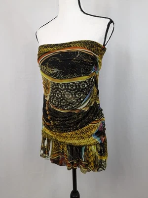 Y2K Petit Pois By Vivian Tube Top Mesh Fairy Earthy Boho Whimsical Vintage A007 - Image 1 of 4