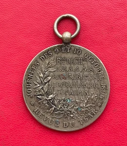 Médaille revue du Tsar journées des 9 et 10 Octobre 1896. Bons chasseurs Alpins - Picture 1 of 3