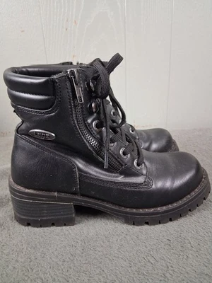 Женские сапоги Lugz Flirt Hi на молнии 5,5 черные с выступающей подошвой 2 дюйма на каблуке гранж готические коренастые - Изображение 1 из 4