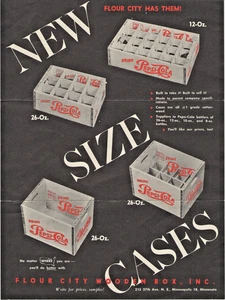VINTAGE MID-1950s PEPSI COLA WOODEN CRATE/BOX ADVERTISING BROCHURE FOR DEALERS!  - Picture 1 of 2