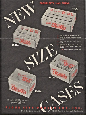 VINTAGE MID-1950s PEPSI COLA WOODEN CRATE/BOX ADVERTISING BROCHURE FOR DEALERS!  - Image 1 of 2