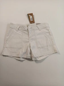 PrAna Shorts Womens Size 0 White Shorts 5” Inseam Organic Cotton Blend Pockets - Picture 1 of 3