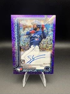 STEWARD BERROA 2025 TOPPS CHROME ROOKIE PURPLE SPECKLE RC AUTO /299 Q4864 - Picture 1 of 7