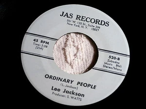 LEE JACKSON~ORDINARY PEOPLE~ MINT~JAS~LIFE AINT EASY~~NORTHERN SOUL 45 - Imagen 1 de 1