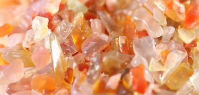 50 Grams(10,600) Carnelian D&H Mini UNDRILLED Inlay Embellishment Chips - Image 1 of 4