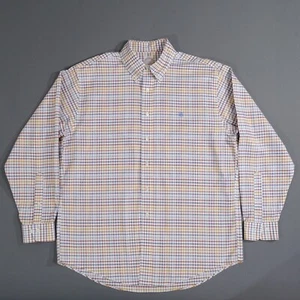 Brooks Brothers Non Iron Supima Cotton LS Men’s Large Button Down Shirt Gingham - Picture 1 of 14