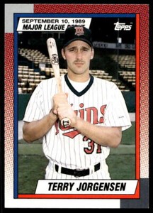 1990 Topps Major League Debut 1989 64 Terry Jorgensen Twins  Baseball Card