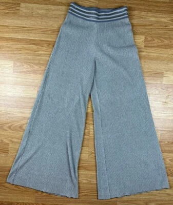 Anthropologie Pants Women’s Size XS Etienne Gray Metallic High Waist Wide Leg - Image 1 of 4
