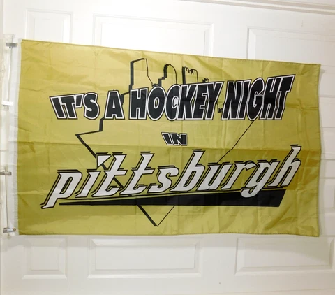 IT'S A HOCKEY NIGHT IN PITTSBURGH Penguins NHL Promotional 3'X5' 3X5 Banner Flag Cover