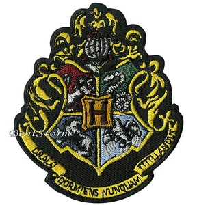 Harry Potter Hogwarts School Crest Embroidered IRON ON Patch Badge 3 1/4"x2 3/4" - Picture 1 of 1