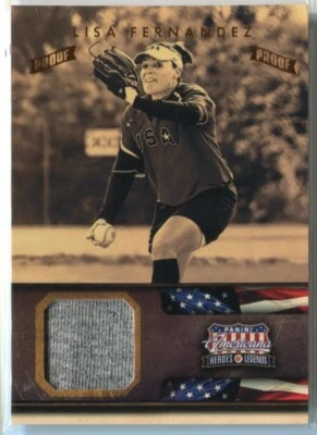 2012 Americana Heroes & Legends #71 Lisa Fernandez Materials Bronze Proof 92/99 - Image 1 of 2