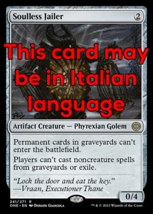 MTG SOULLESS JAILER EXC - CARCERIERE SENZ'ANIMA 241 - ONE - MAGIC - Picture 1 of 1