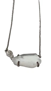 Kendra Scott Pearly Glass & Rhinestone Silver Tone Necklace "like Isla" RARE HTF - Picture 1 of 4