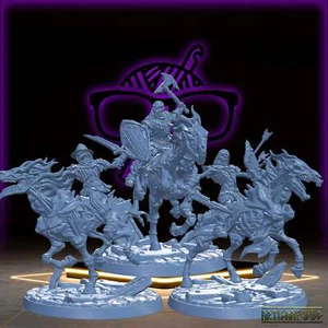 Old-Burg Nightmare Riders | Undead Warhorse | Skeleton Wight | Old Berg Fallen O - Imagen 1 de 4
