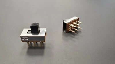 10x On - On DPDT PC Mount Slide Switch, ITW 01-334-0501, New Old Stock  - Image 1 of 3