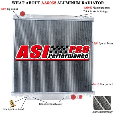 3 Rows Aluminum Radiator For 1999-2005 Ford F250 F350 F450 Super Duty 6.8L 7.3L Foto 1 de 4