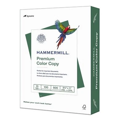Hammermill Premium Color Copy Paper 32lb 500 Sheets Super Bright White - Image 1 of 4