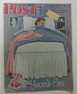 Vtg January 1, 1944 THE SATURDAY EVENING POST Norman Rockwell Art FULL MAGAZINE - Image 1 of 3