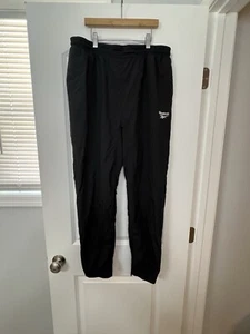 Reebok Herren schwarz Trainingshose Medium spitz zulaufendes Bein Kordelzug Taille Fitnessstudio sportlich - Bild 1 von 5