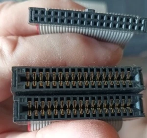 Vintage 5.25" FDD Connector Cable 34-pin PATA To Two 34-pin Card Edge ONLY! - Picture 1 of 2