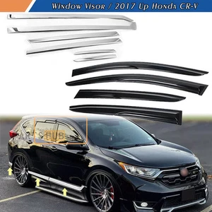 For 2017-2022 Honda CR-V CRV Door Side Body Molding Trim Cover & Window Visor - Picture 1 of 16