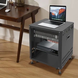 12U AV Rack Stand with Caster Wheels Network Stereo Recording Studio Rack - Picture 1 of 15