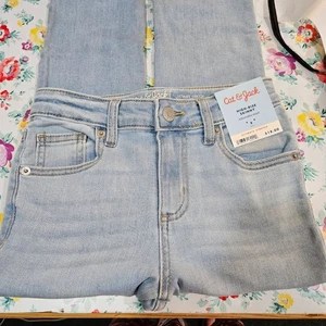 Cat & Jack Girls Jeans Size 8 High-Rise Skinny Adjustable Waist Stretch NIP 2-Pk - Picture 1 of 14