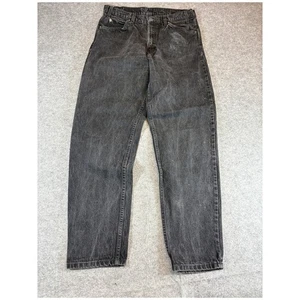 Jeans Levis 550 vintage años 90 para hombre 34x32 negro denim naranja lengüeta relajado cónico - Imagen 1 de 6