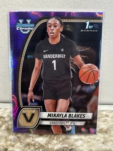 2024/25 Bowman Chrome U 1st Mikayla Blakes Purple Lava No. 55 Vanderbilt - Bild 1 von 2
