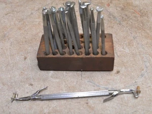 19 vintage Craft Tool Co leather work stamp stamping saddle collectible lot - Picture 1 of 7