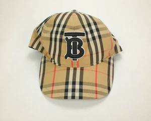 WORN 1x! BURBERRY Men's Sz M NOVA CHECK TB Logo Baseball Cap Hat 8038504 - Picture 1 of 8