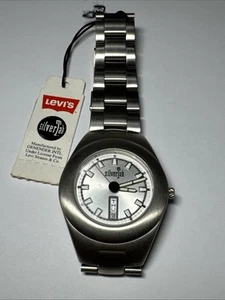 Vintage Levi's Silvertab Quartz Uhr Herren Edelstahl NEU mit Etikett selten - Bild 1 von 15