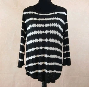 Soft Joie U-Boot Ausschnitt Batik 100% Baumwolle Top Shirt Gr. M schwarz weiß - Bild 1 von 8