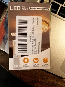 G9 LED Bulb Dimmable, 4W (40W Halogen Equivalent), 430LM, Warm White 3000K 120V - Picture 1 of 2