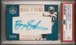 Playoff National Treasures Hof 2011 cuero automático #1 Barry Sanders/20 PSA 7 - Imagen 1 de 2