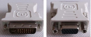Adaptador digital HB DVI-D Dual Link macho a VGA hembra monitor blanco NUEVO - Imagen 1 de 1