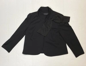 Ann Taylor Factory Cropped Blazer schwarz Schleife Damen L - Bild 1 von 11