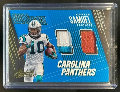 2018 Absolute Curtis Samuel Tools of the Trade Dual Ball Patch #25/49 Panthers - Image 1 of 2