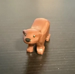 Lego Neu rotbrauner Otter mit schwarzen Augen und Nase Teil - Bild 1 von 4