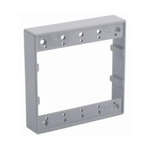 1 Stück Wetterfester 2-Gang Metall Verlängerungsring GRAU Outdoor FS Box - Bild 1 von 1