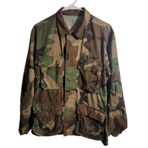 US ARMY Mens Woodland Coat Combat Camouflage Small DLA100-88-C-0524 8415-01-084 - Picture 1 of 9