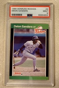 1989 Donruss Rookies Deion Sanders #6 Rookie Card RC PSA 9 MINT - Picture 1 of 2