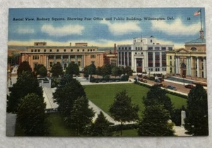 Aerial View, Rodney Square, Showing Post Office & Public Bldg Wilmington, Del(M1 - Picture 1 of 2