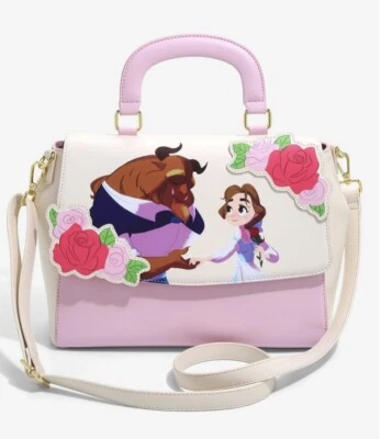 LOUNGEFLY DISNEY BEAUTY & THE BEAST BELLE STROLL HANDBAG NEW Crossbody - Image 1 of 4
