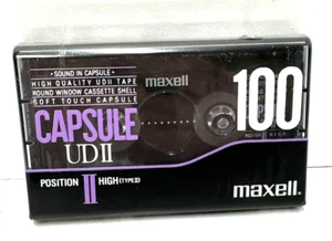 MAXELL CAPSULE UD II 100 TYPE II BLANK CASSETTE TAPE (1) (SEALED) - Picture 1 of 2